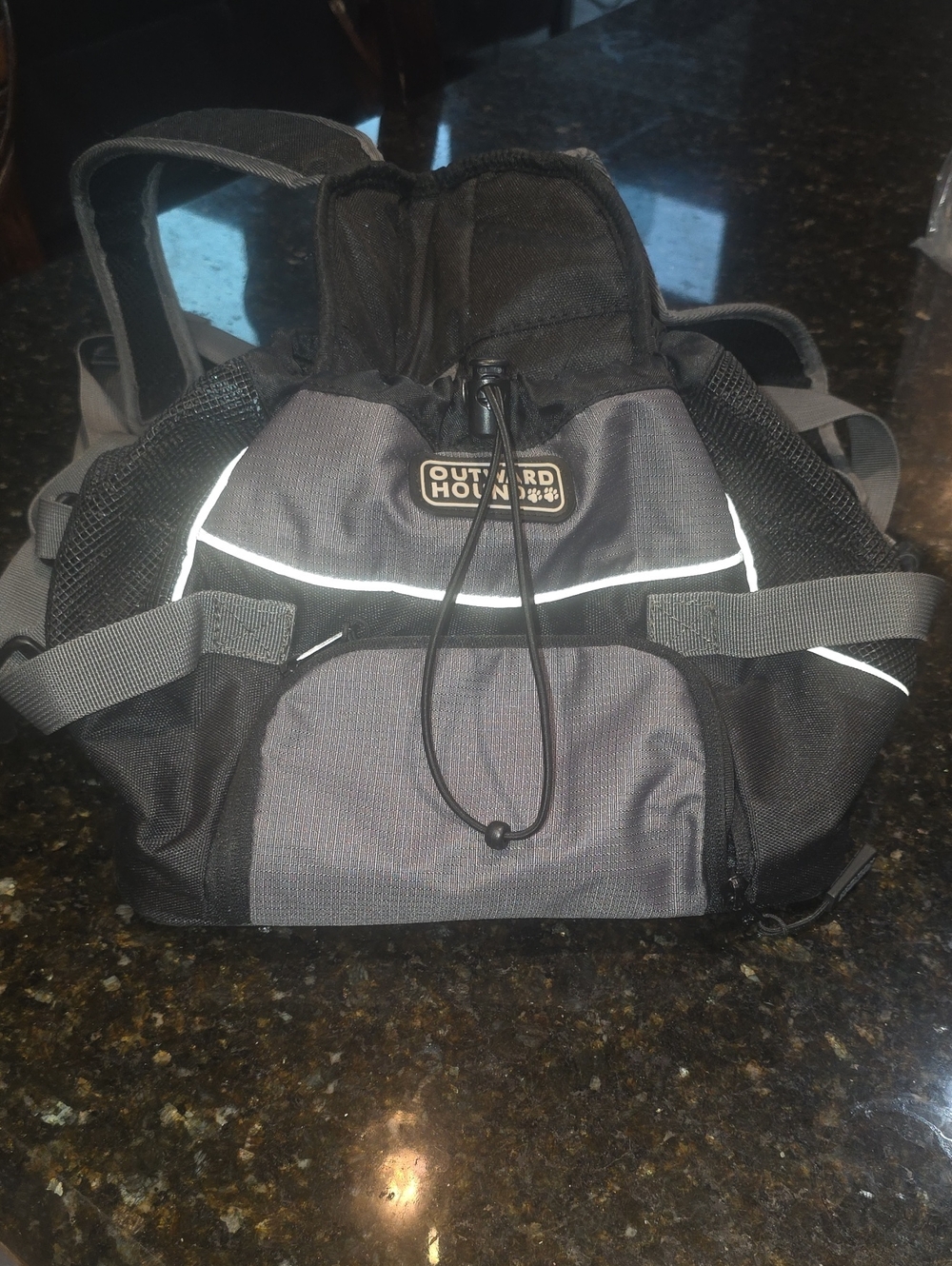Outward Hound Black & Gray Compact Utility Backpack